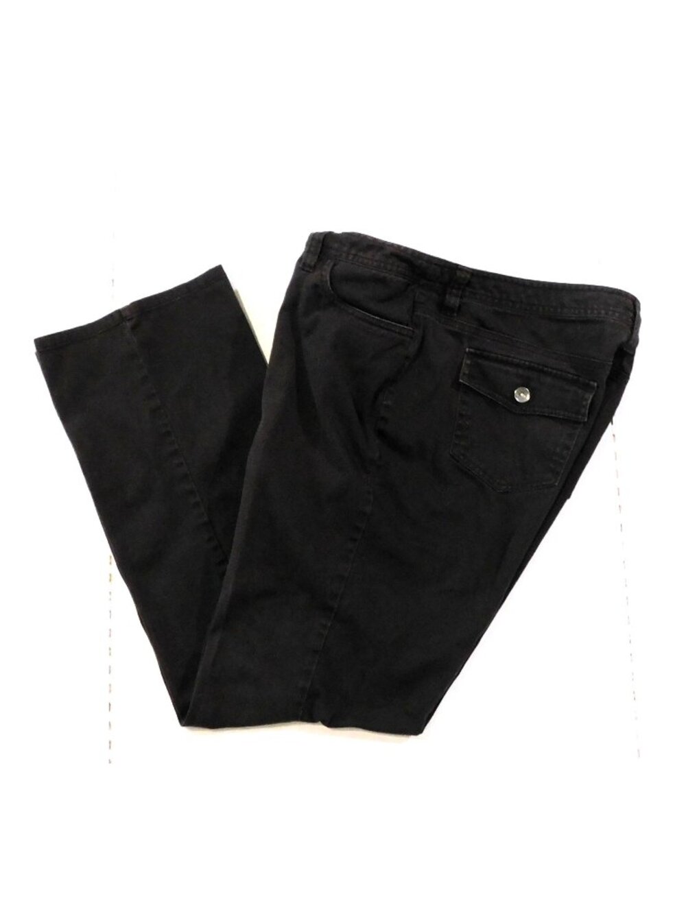 Style & Co Jeans Womens Size 16 Dark Brown Pants Straight Leg Cotton Stretch